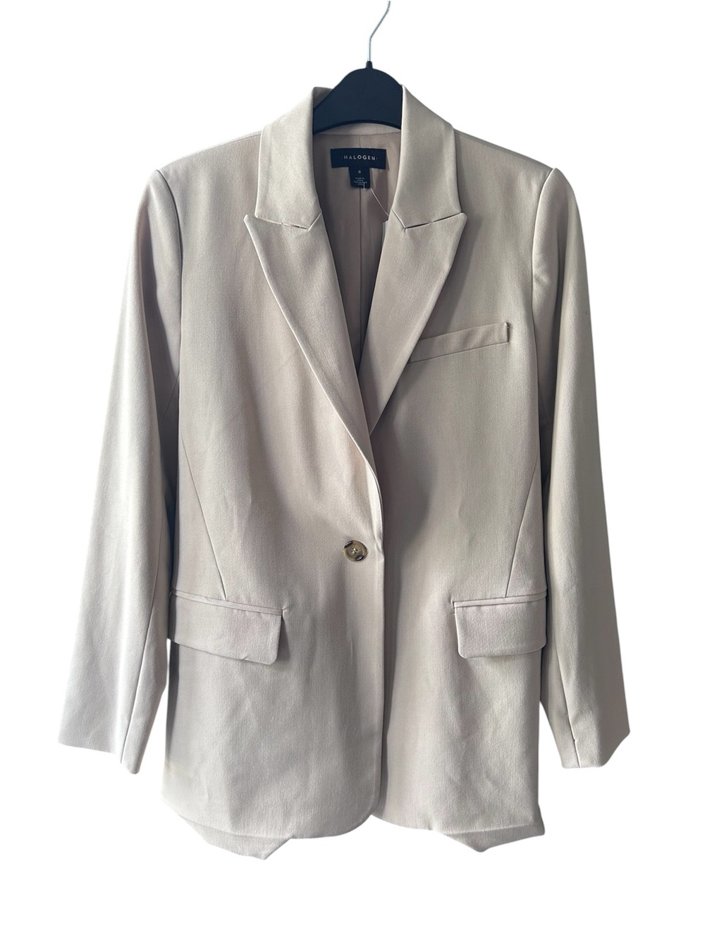 Halogen Oxford Tan Blazer Jacket Women Size 0